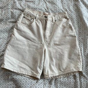 Vintage White Denim Mom Shorts